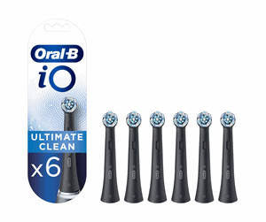 Elektrisk tannbørste - Oral-B Børstehoder iO Ultimate Clean børstehoder, sort, 6 stk. - 4210201417880