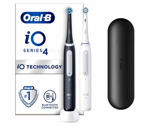 Elektrisk tannbørste - Oral-B Elektrisk tannbørste iO 4, 2 stk, svart og hvit - 4210201414742