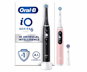 Elektrisk tannbørste - Oral-B Elektrisk tannbørste iO6 Black Lava/Pink Sand - 2 handles - 4210201448877