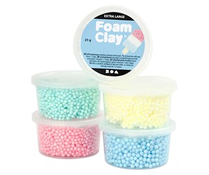 Hobbyartikler - Creativ Company Foam Clay Extra Large 5 Colors - 780940