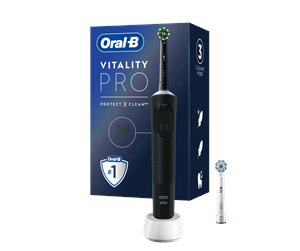 Elektrisk tannbørste - Oral-B Elektrisk tannbørste Vitality Pro Sort + ekstra tannbørstehode - 4210201432326