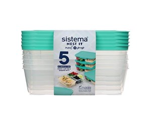 Kjøkkentilbehør - Sistema Meal Prep 5 stk., 1,9L - 59175