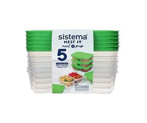 Kjøkkentilbehør - Sistema Meal Prep 5Pack870 ml - 59165