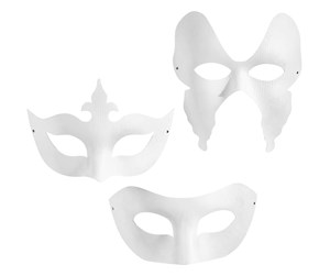 Arts & Crafts - Tilbehør - Creativ Company Masks White 12 pcs. - 26356