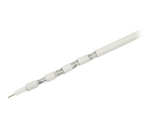 Diverse kabel - LogiLink TV/SAT coaxial raw cable CCS 120 dB 4x shielded white 100 m - CPV0037