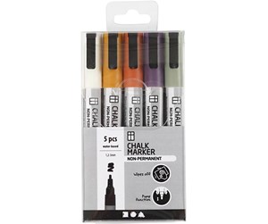 Skrive- & Tegneverktøy - Creativ Company Chalk Markers Pastels 5pcs. - 37386