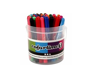 Hobbyartikler - Creativ Company Bucket with 42 Jumbo pens 12 colors - 37343