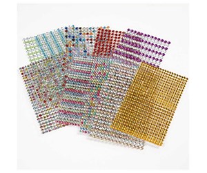 Arts & Crafts - Tilbehør - Creativ Company Stick Rhinestones Color 10 Sheets - 28303