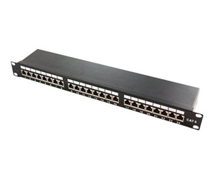 Tilbehør - LogiLink Cat.6 Patch Panel 24 ports shielded 19 inch rack mount black PrimeLine - NP0048