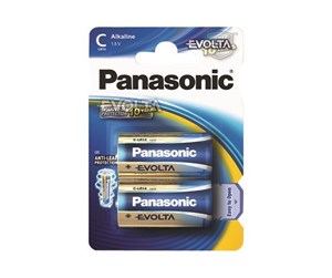 Batteri - Panasonic Evolta 2 x LR14 / C type - LR14PPG/2BP