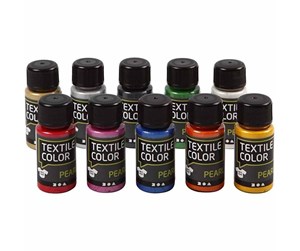 Hobbyartikler - Creativ Company Textile Color various colors 10x50ml. - 33699