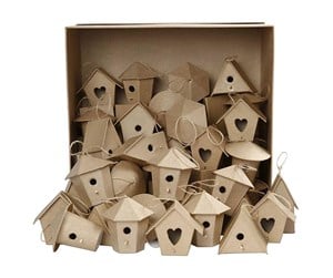 Arts & Crafts - Tilbehør - Creativ Company Birdhouses Papier mache 60st. - 26533