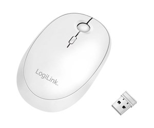 Mus - LogiLink Wireless & Bluetooth dual mouse 2.4 GHz 800/1200/1600 dpi white - Mus - Optisk - Hvit - ID0205