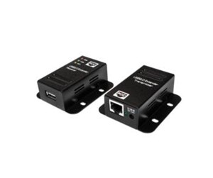 Repeater & Transceiver - LogiLink USB 2.0 Cat.5 extender 50 m 1-port mountable POE black - UA0267