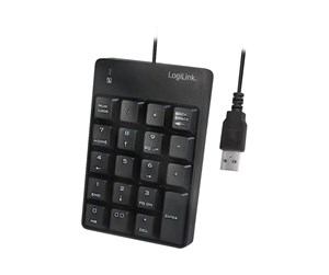 Tastatur - LogiLink Keypad with USB connection 19 keys - Numpad - Svart - ID0184