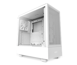 Kabinett - NZXT H5 Flow Matte White - Kabinett - Miditower - Hvit - CC-H51FW-01