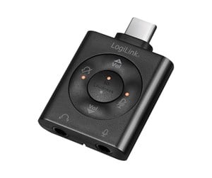 Lydkort - LogiLink USB 3.2 audio adapter with EQ USB-C/M to 2x 3.5 mm/F 7.1 channel - UA0365