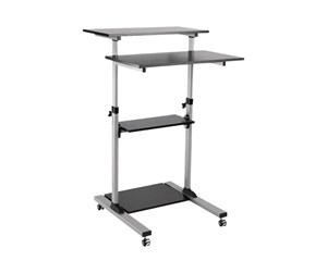 Veggmontering, AV-braketter & AV-møbler - LogiLink Sit-stand workstation height adjustable mobile 60 kg max. 60 kg - BP0070