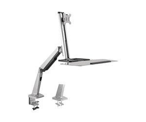 Skjermholder - LogiLink Sit-stand workstation monitor desk mount 13–32" - BP0040