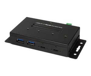 USB-hub - LogiLink USB 3.2 Gen 2 4-port combo hub industrial level USB-hub - 4 porter - Svart - UA0316