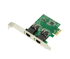 Nettverksadapter - LogiLink PC0075 2-Port Gigabit LAN PCI Express Card - PC0075