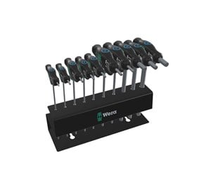 Verktøy - Wera 454/10 HF Set Imperial 2 Screwdriver set T-handle Hex-Plus screwdrivers with holding function imperial 10 pieces - 05023454001