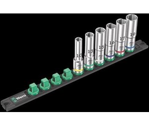 Verktøy - Wera Magnetic socket rail C Deep 1 socket set 1/2" drive 6 pieces - 05005470001