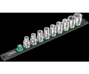 Verktøy - Wera Magnetic socket rail C Imperial 1 Zyklop socket set 1/2" drive imperial 9 pieces - 05005480001