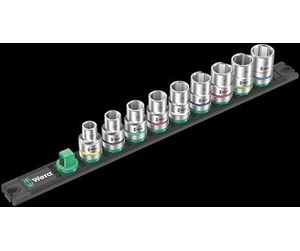 Verktøy - Wera Magnetic socket rail C 4 Zyklop socket set 1/2" drive 9 pieces - 05005460001