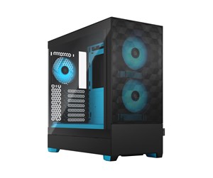 Kabinett - Fractal Design Pop Air RGB - Cyan Core TG Clear Tint - Kabinett - Miditower - Blå - FD-C-POR1A-02