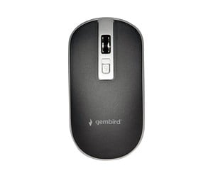 Mus - Gembird MUSW-4B-06-BS - mouse - 2.4 GHz - black-silver - Mus - Optisk - 4 - Sølv - MUSW-4B-06-BS