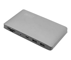 Dokkingstasjon - DIGITUS - docking station - USB-C 3.1 Gen 1 / Thunderbolt 3 - 2 x DP - GigE - DA-70895