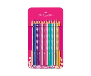 Skrive- & Tegneverktøy - Faber Castell Sparkle colour pencil.12 pc in tin box - 201737