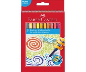 Skrive- & Tegneverktøy - Faber Castell Wax crayon twistable cardboard box of 24 - 120004