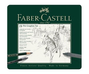 Skrive- & Tegneverktøy - Faber Castell Set Pitt Graphite tin of 19 - 112973