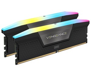 RAM - Corsair Vengeance RGB DDR5-4800 - 64GB - CL40 - Dual Channel (2 pcs) - Intel XMP - Svart med RGB - CMK64GX5M2A4800C40