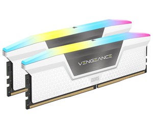 RAM - Corsair Vengeance RGB DDR5-6000 - 32GB - CL40 - Dual Channel (2 pcs) - Intel XMP - Hvit med RGB - CMH32GX5M2B6000C40W