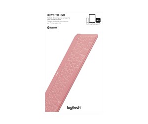 Tastatur - Logitech Keys-To-Go - Tastatur - Sveitsisk - Rosa - 920-010049