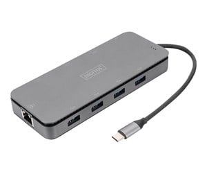 Dokkingstasjon - DIGITUS - docking station - USB-C - VGA HDMI - GigE - DA-70896