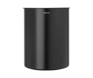 Rengjøring - brabantia - waste basket - 15 L - steel chromed PVC - matte black - 181443