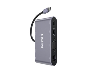 Dokkingstasjon - Canyon DS-14 - docking station - USB-C - VGA HDMI - GigE - CNS-TDS14