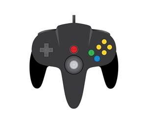 Spill - Tilbehør - TeknoGame Wired N64 Controller Black - Controller - Nintendo 64 - 722267833626