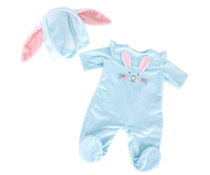 Dukker, Bamser & Utstyr - Tiny Treasures Outfit Bunny Blue - LIN30264