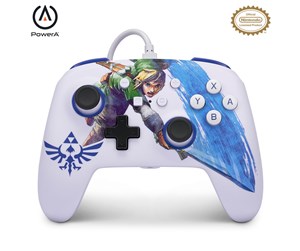 Spill - Tilbehør - PowerA Enhanced Wired Controller for Nintendo Switch - Zelda Master Sword Attack - Controller - Nintendo Switch - 1526548-01