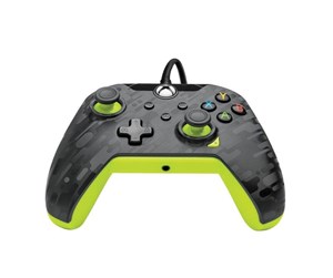 Spill - Tilbehør - PDP Wired Controller – Electric Carbon & Yellow - Controller - Microsoft Xbox One - 049-012-CMGY