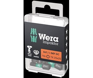 Verktøy - Wera 867/1 IMP DC TORX® DIY Impaktor bits. 10x TX 20x25 mm - 05057624001