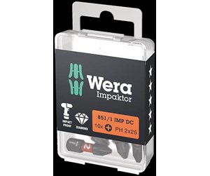 Verktøy - Wera 851/1 IMP DC PH DIY Impaktor PH bits. 10x PH 2x25 mm - 05057616001