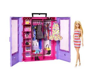 Dukker, Bamser & Utstyr - Barbie Ny Ultimat Garderobe m/Dukke - HJL66