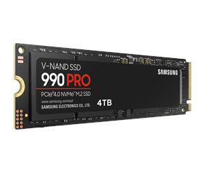 SSD - Samsung 990 Pro SSD - 4TB - Uten varmespreder - M.2 2280 - PCIe 4.0 - MZ-V9P4T0BW