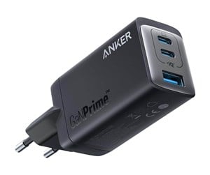 Mobil - Adaptere og ladere - Anker 735 Charger GaNPrime 65W 1x USB-A 2x USB-C Power Adapter - Black - A2668311